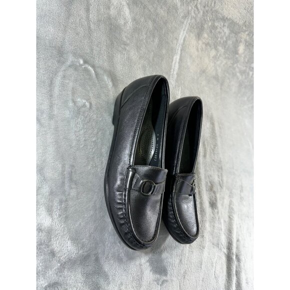 SAS Womens shoes 8M black leather comfort loafers slip on Tripad - Picture 7 of 15